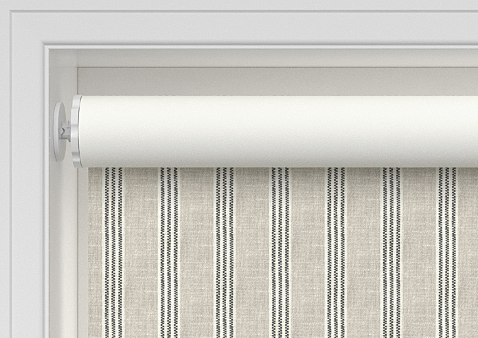 Emily Bond George Stripe Print, Charcoal - Twist&Fit Roller Blind - Image 9